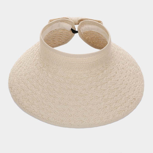HATEGORY Bow Back Paper Roll Up Visor Hat