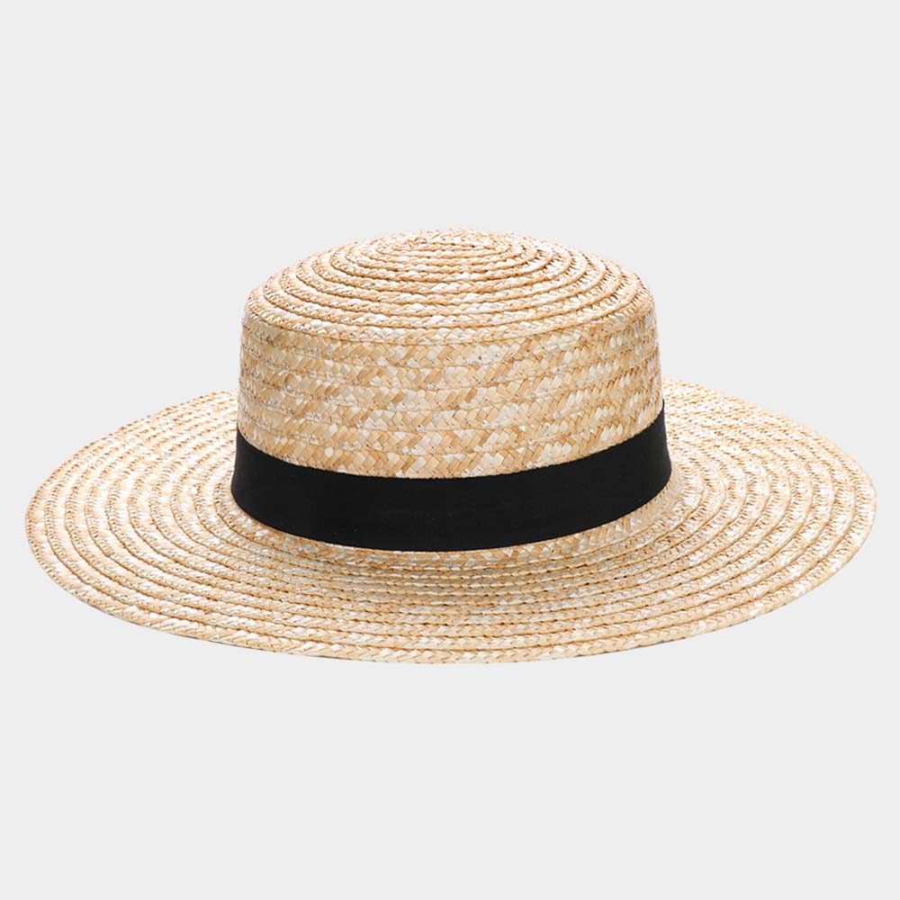 HATEGORY Woven Straw Summer Sun Fedora Hat