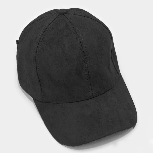 HATEGORY Faux suede baseball cap