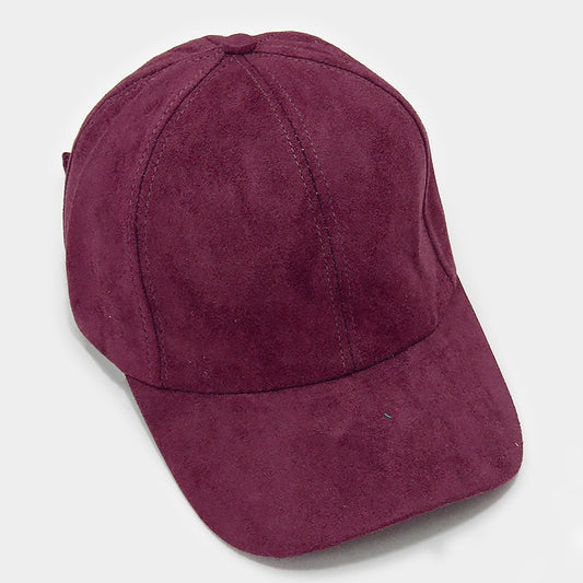 HATEGORY Faux suede baseball cap