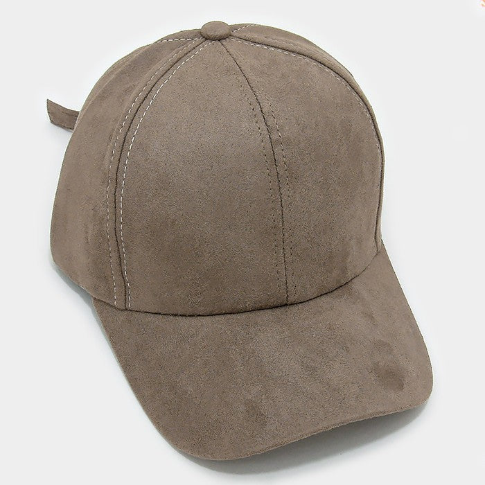 HATEGORY Faux suede baseball cap