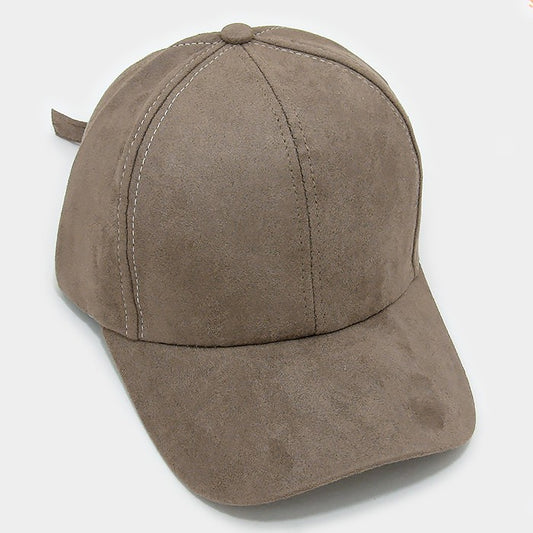 HATEGORY Faux suede baseball cap