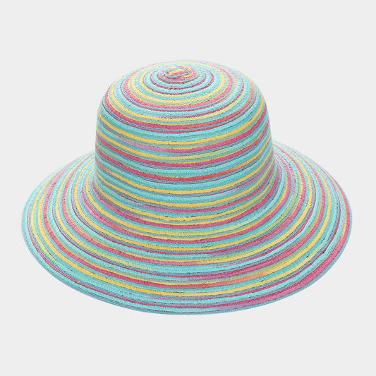 HATEGORY Colorful Straw Summer Sun Hat