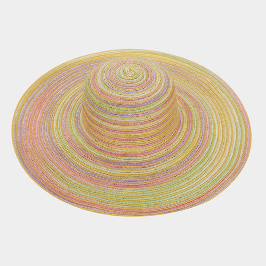 HATEGORY Colorful Straw Beach Sun Hat