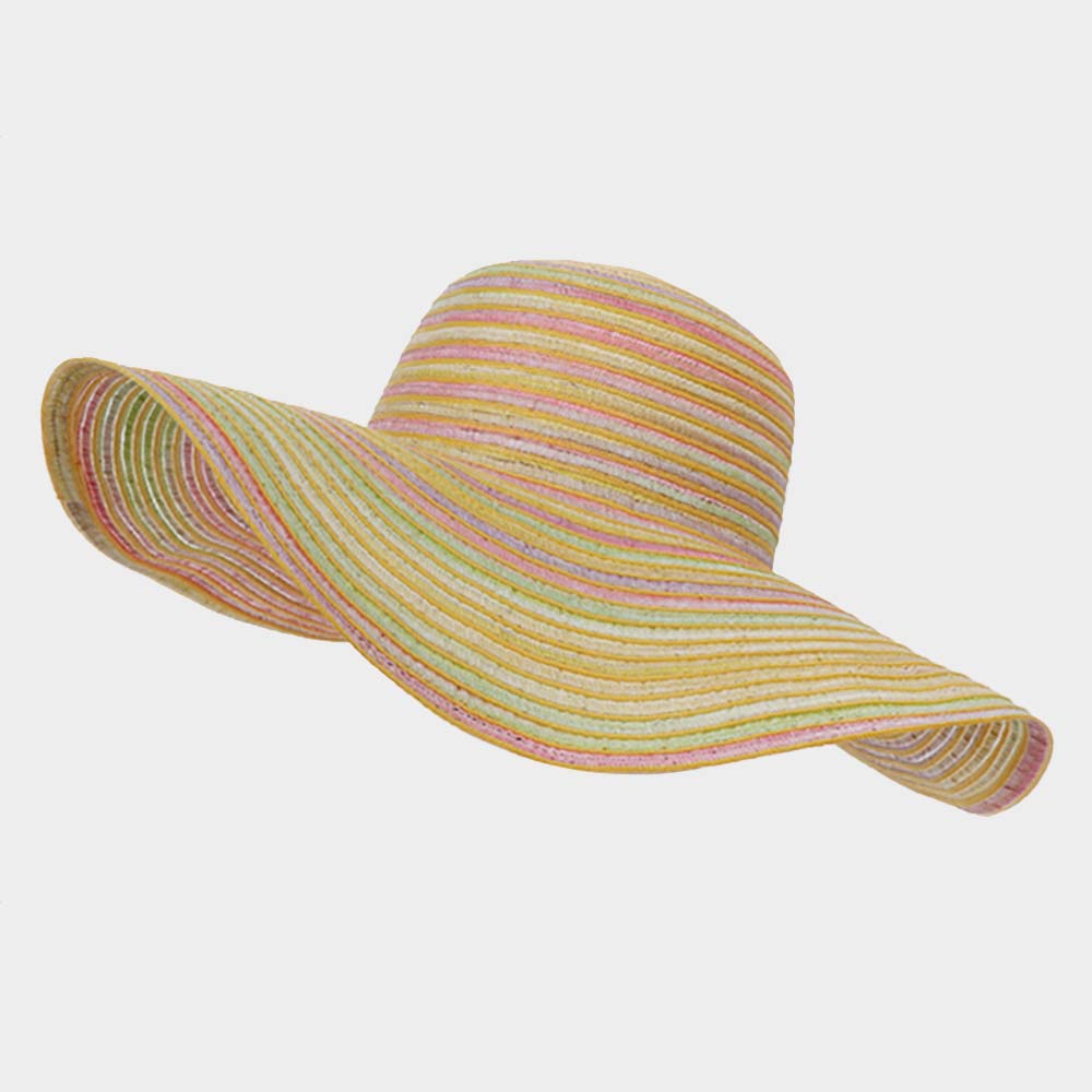 HATEGORY Colorful Straw Beach Sun Hat