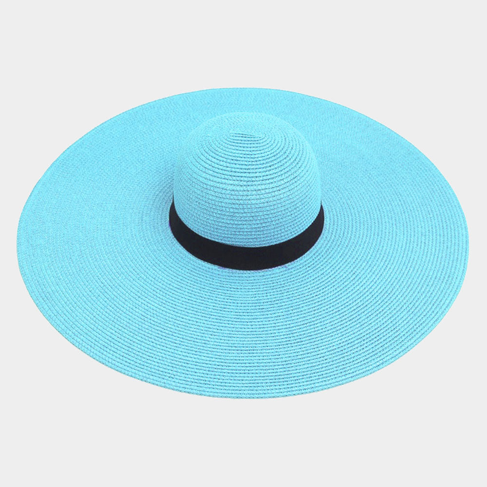 HATEGORY Straw Floppy Beach Sun Hat