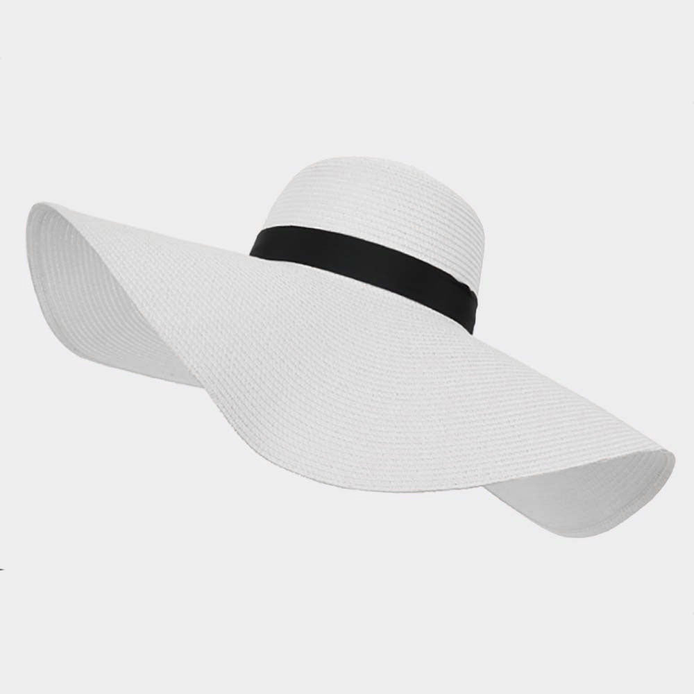 HATEGORY Straw Floppy Beach Sun Hat
