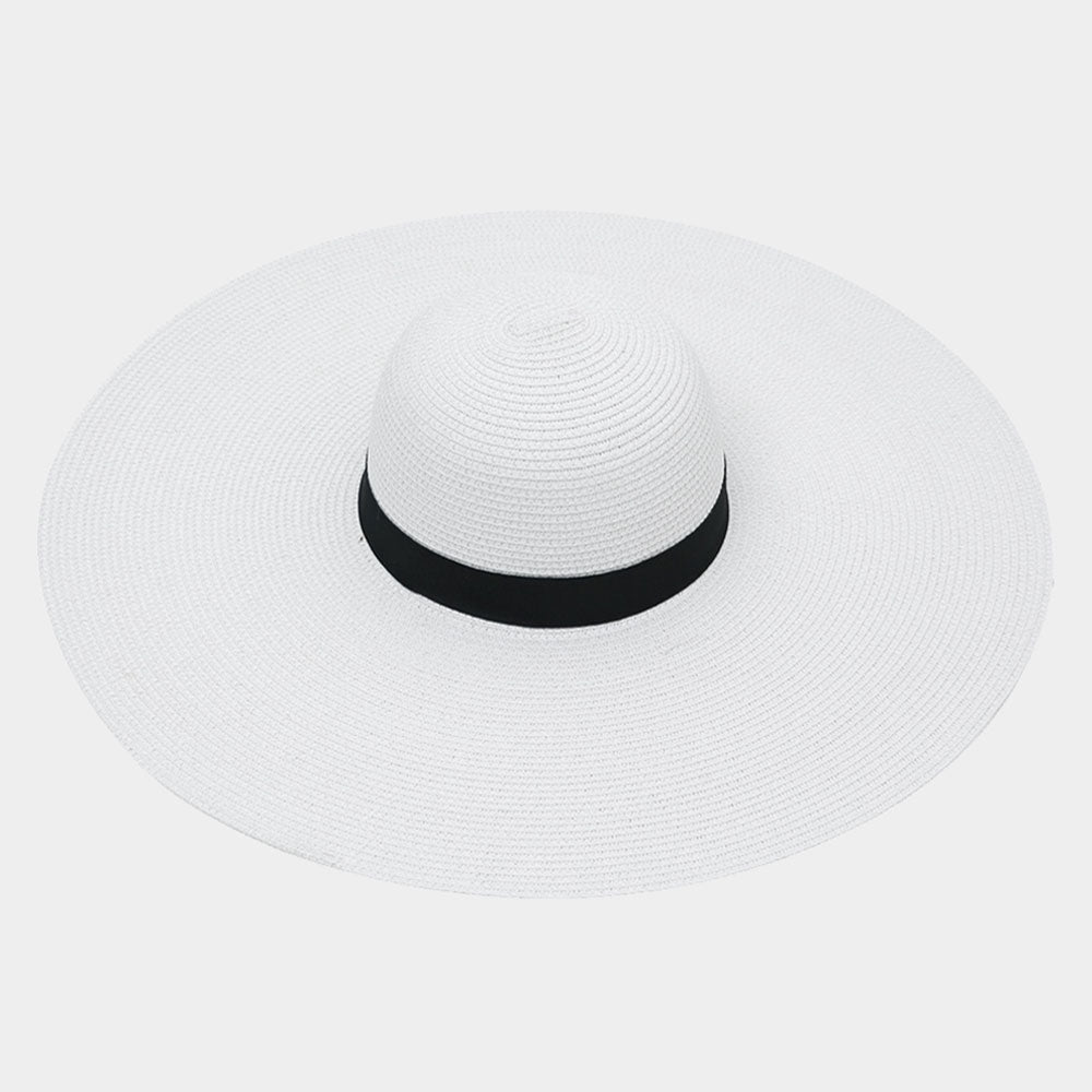 HATEGORY Straw Floppy Beach Sun Hat