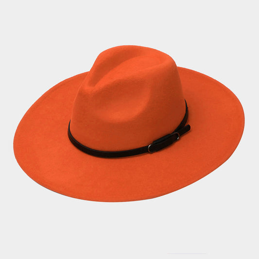 HATEGORY Belt Detail Sold Suede Floppy Hat