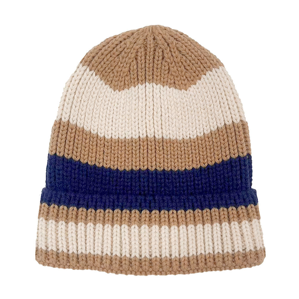 HATEGORY Striped Cuff Beanie Hat