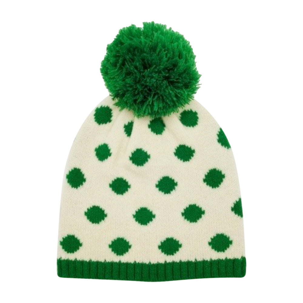 HATEGORY Polka Dot Pom Pom Beanie Hat