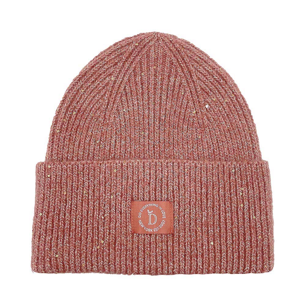 HATEGORY Sequin Embellished Lurex Cuff Beanie Hat