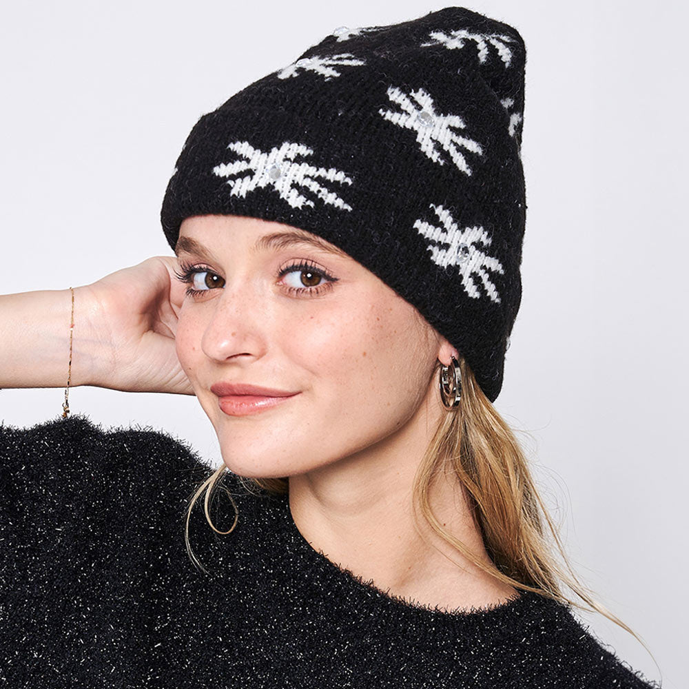 HATEGORY Gem Flower Beanie Hat