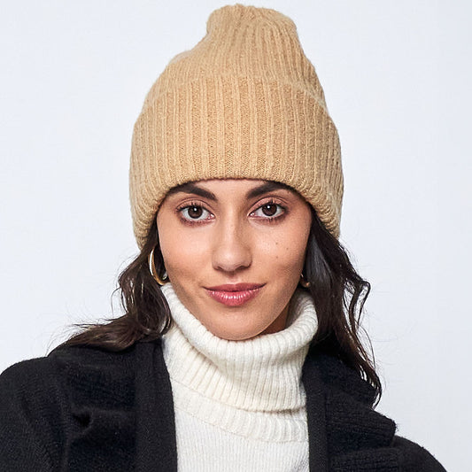 HATEGORY Solid Knitted Beanie Hat