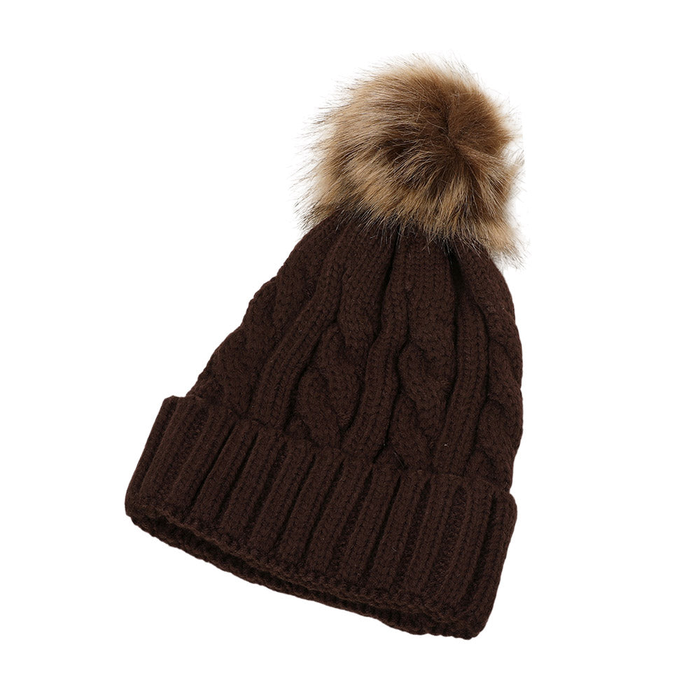 HATEGORY Knit Beanie Hat with Pom Pom