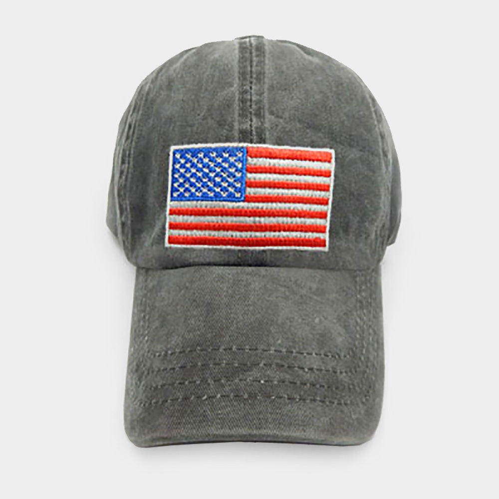 HATEGORY Cotton American Flag Baseball Cap