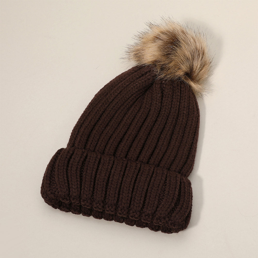 HATEGORY Knit Beanie Hat with Pom Pom