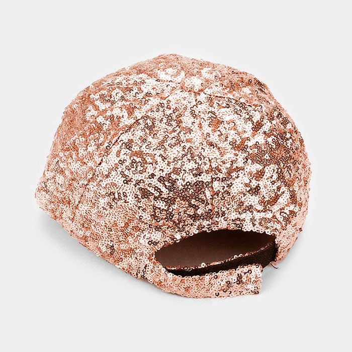 HATEGORY Bling Sequin Baseball Cap