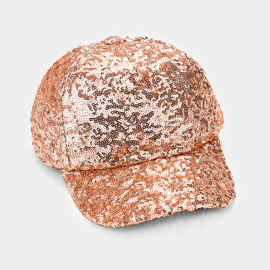 HATEGORY Bling Sequin Baseball Cap