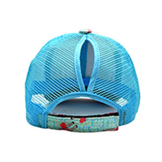 HATEGORY Mermaid Pattern Mesh Back Baseball Cap