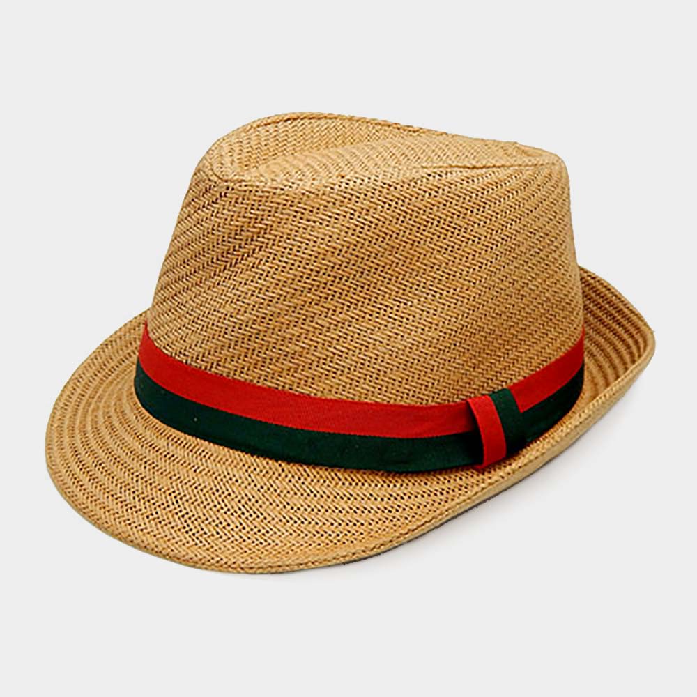 HATEGORY Color Block Ribbon Detail Fedora