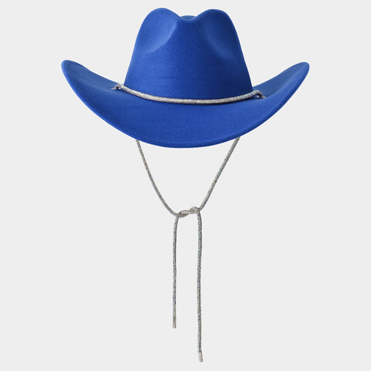 HATEGORY Bling Band Strap Cowboy Fedora Panama Hat