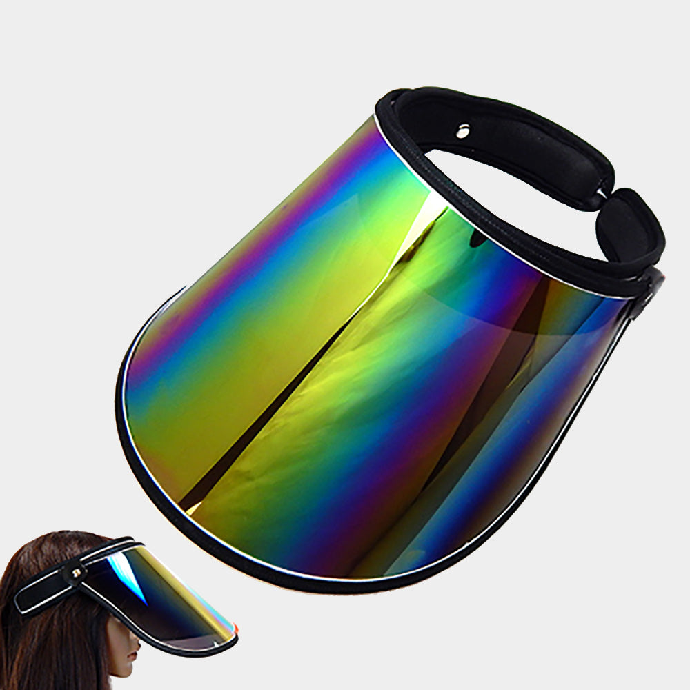 HATEGORY Hologram Fashion Visor Sun Hat