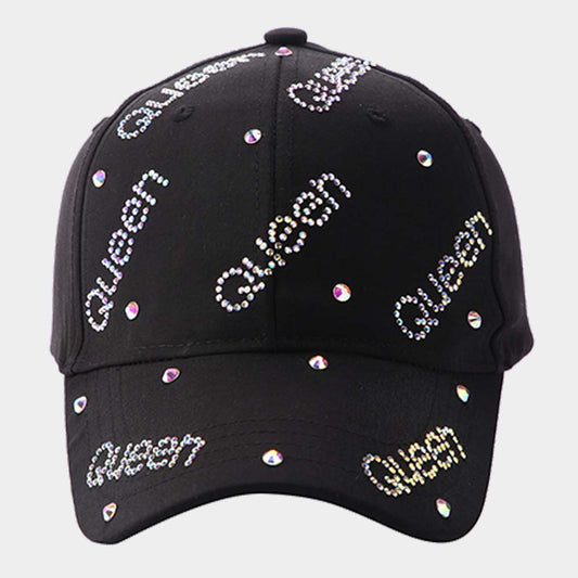 HATEGORY QUEEN Bling Message Baseball Cap