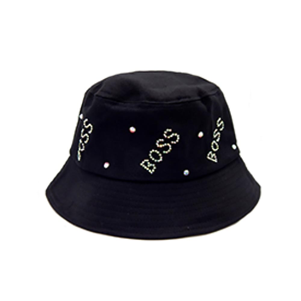 HATEGORY BOSS Bling Message Bucket Hat