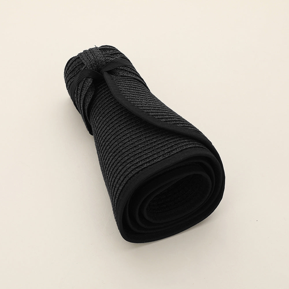 HATEGORY Wide Brim Straw Roll-Up Sun Visor Hat
