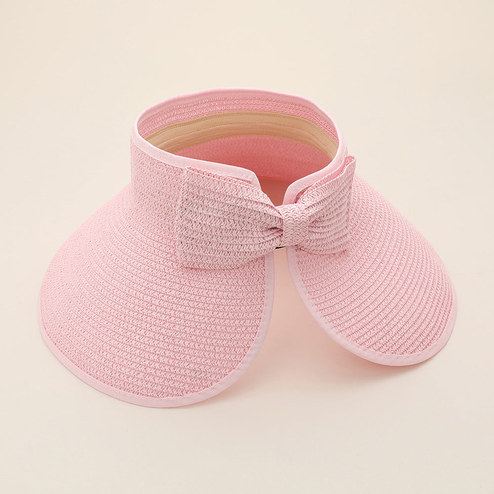 HATEGORY Wide Brim Straw Roll-Up Sun Visor Hat