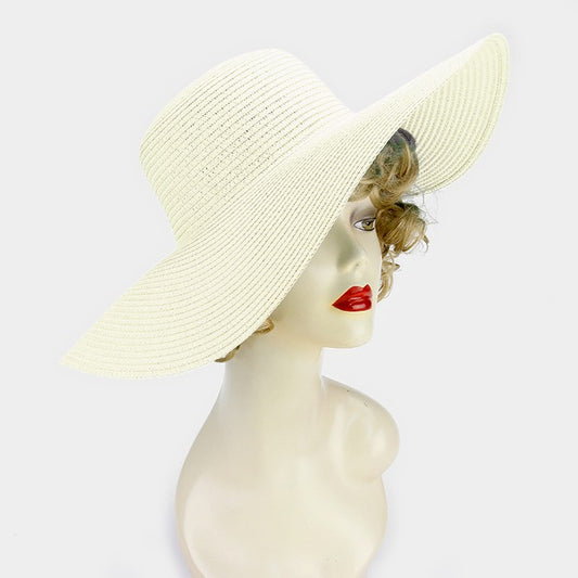 HATEGORY Basic paper straw floppy sun hat
