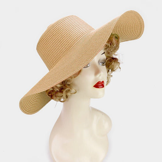 HATEGORY Basic paper straw floppy sun hat