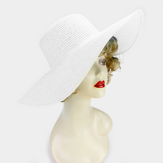 HATEGORY Basic paper straw floppy sun hat
