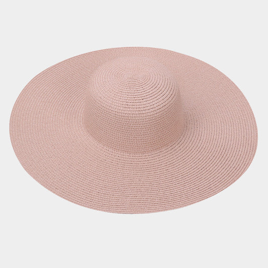 HATEGORY Solid Straw Floppy Beach Sun Hat