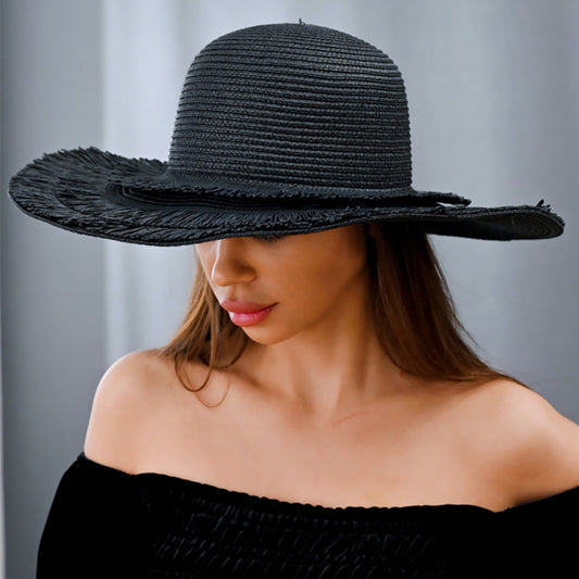 HATEGORY Wide Brim Woven Floppy Sun Hat