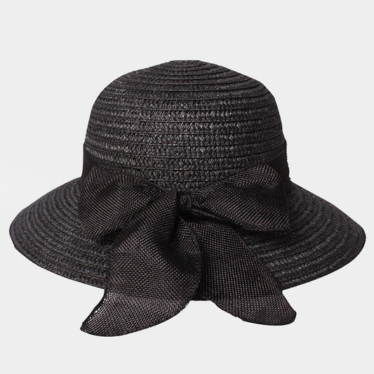 HATEGORY Ribbon Bow Straw Sun Hat