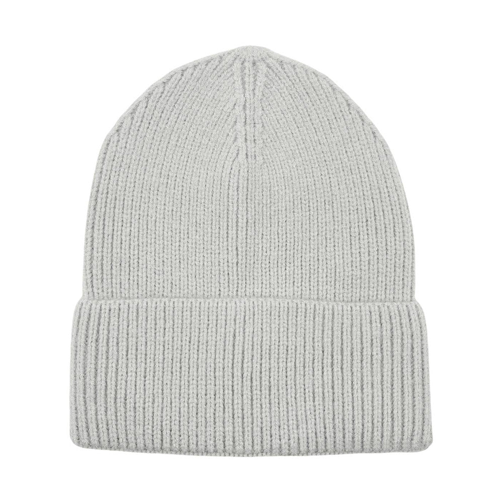 HATEGORY Solid Rib Knit Cuff Beanie Hat