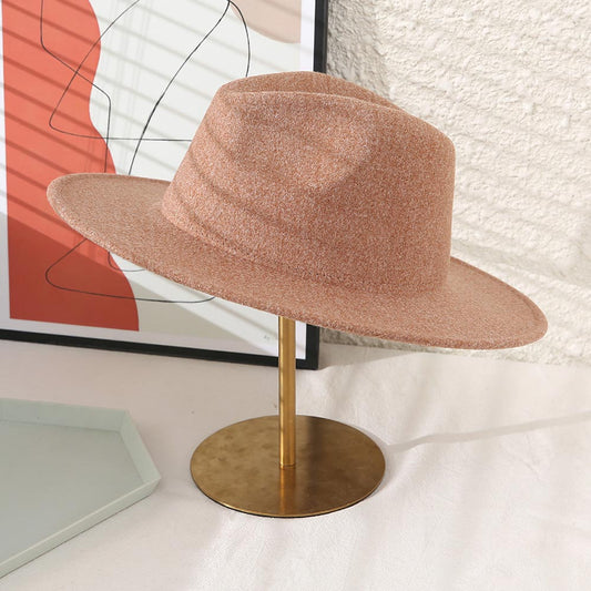 HATEGORY Felt Solid Panama Hat