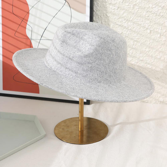HATEGORY Felt Solid Panama Hat