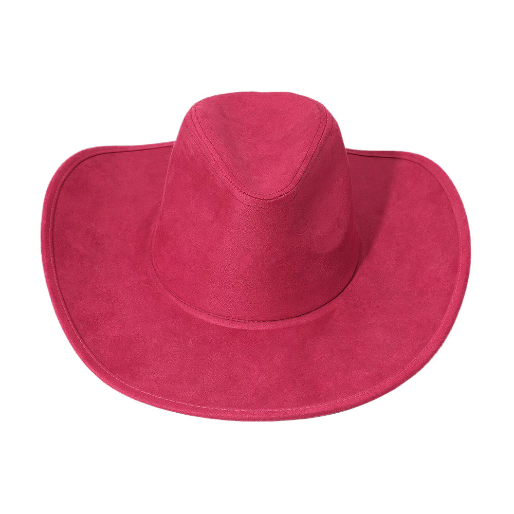 HATEGORY Faux Suede Bling Studded Inside Cowboy Hat