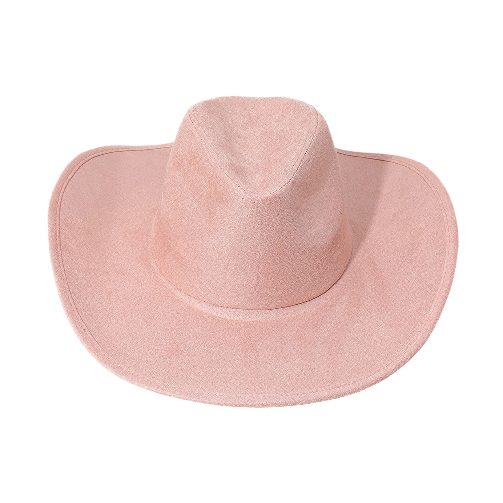HATEGORY Faux Suede Bling Studded Inside Cowboy Hat