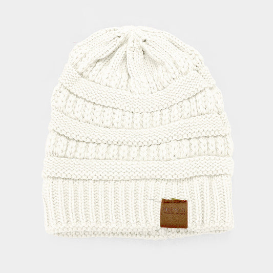 HATEGORY Soft Cable Knit Beanie