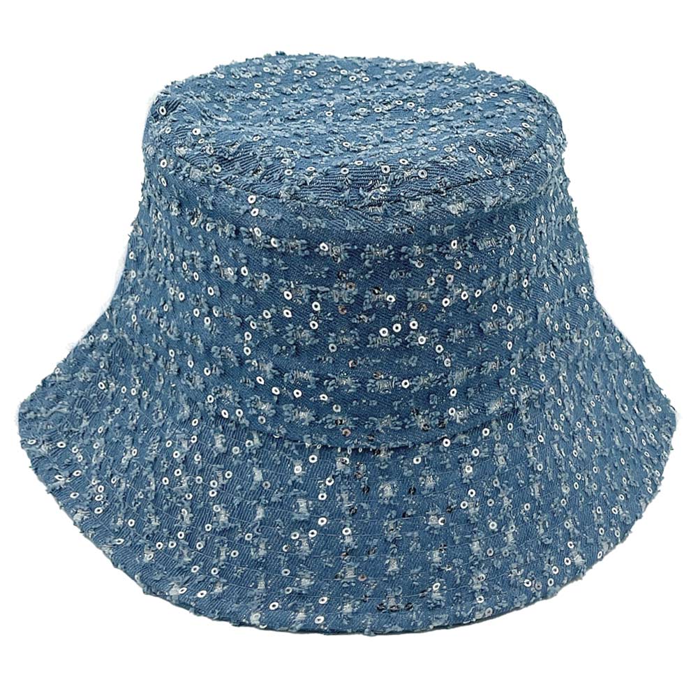 HATEGORY Stone Distressed Denim Bucket Hat