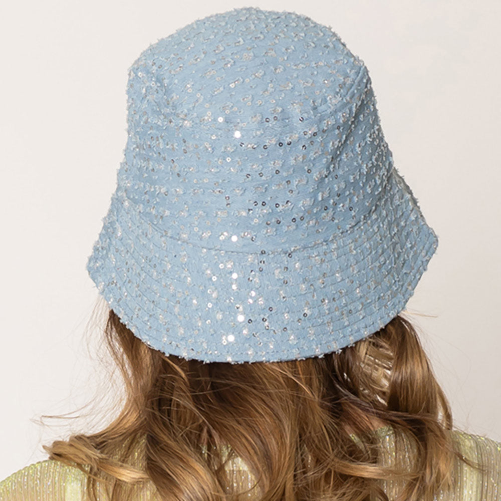 HATEGORY Stone Distressed Denim Bucket Hat