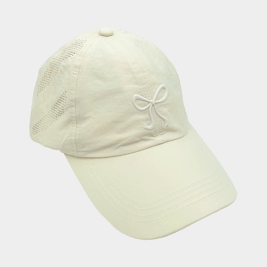 HATEGORY Rubber Bow Pointed Mesh Baseball Cap