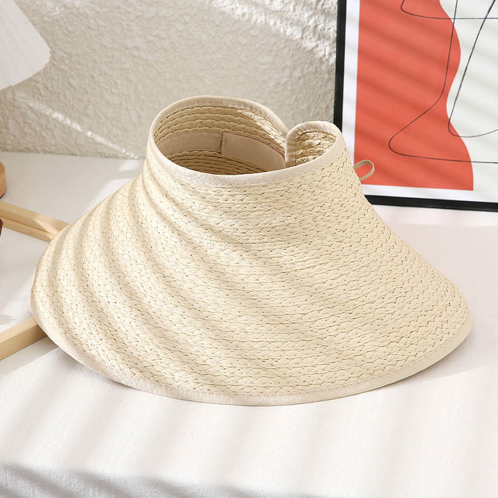 HATEGORY Foldable Straw Visor Sun Hat