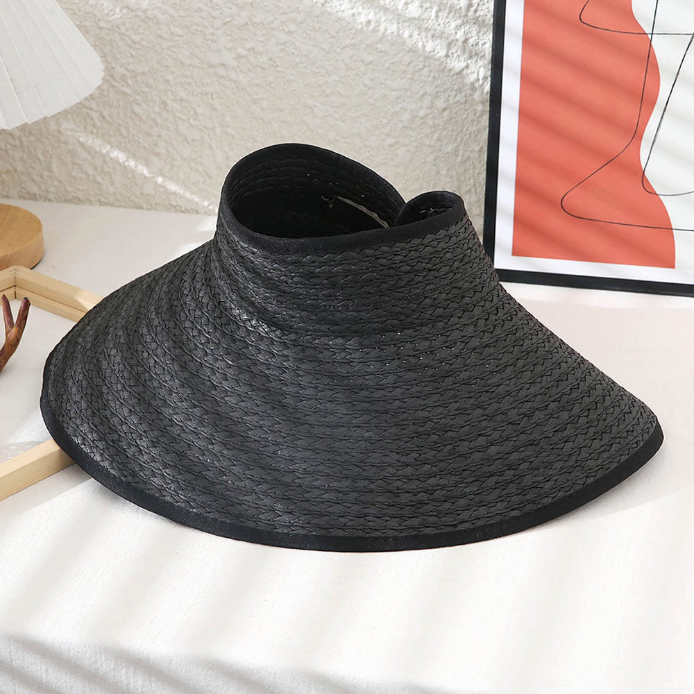 HATEGORY Foldable Straw Visor Sun Hat