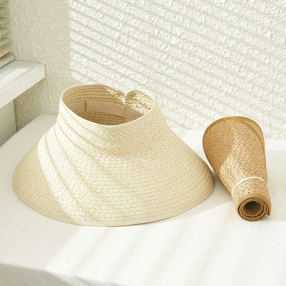HATEGORY Foldable Straw Visor Sun Hat