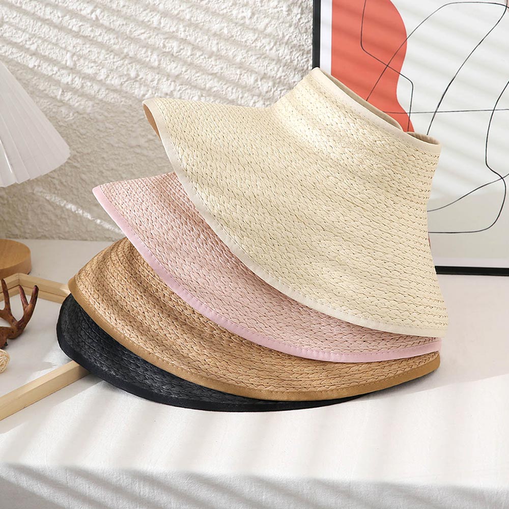 HATEGORY Foldable Straw Visor Sun Hat